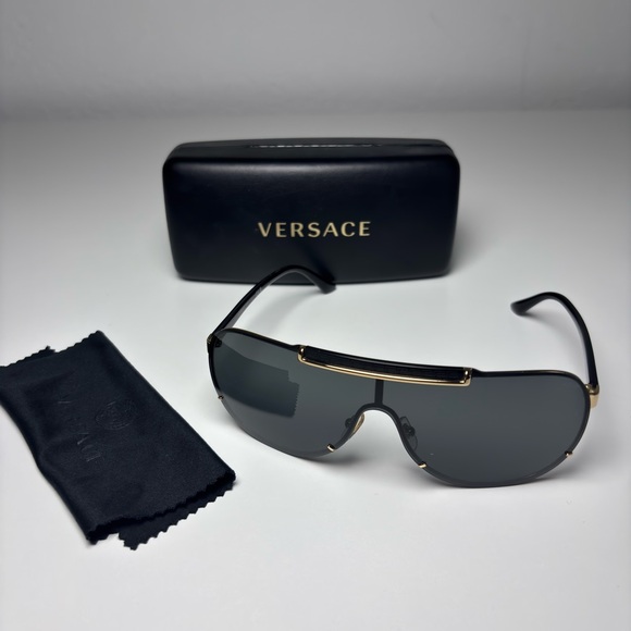 Versace Gold and Black Designer Eyewear - Picture 1 of 8